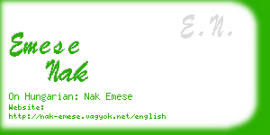 emese nak business card